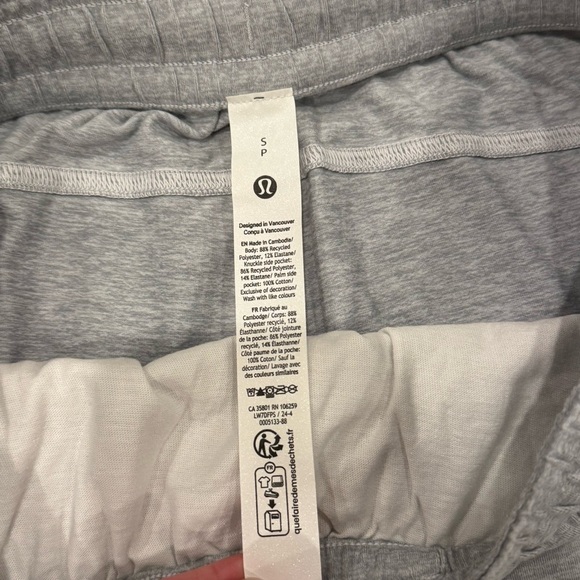 Lululemon Inner Glow High-Rise Short 3" Heathered Core Ultra Light Grey 6810 - Picture 8 of 10